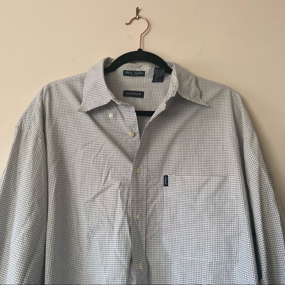 Gant Mens Blue Check Button Down Shirt Size Large Long sleeve - Picture 5 of 7